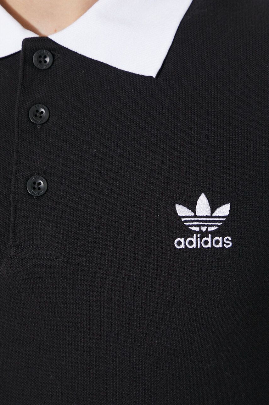 adidas Originals Bavlnené polo tričko Adicolor Classics 3-Stripes čierna farba s nášivkou IL2501 - Pepit.sk