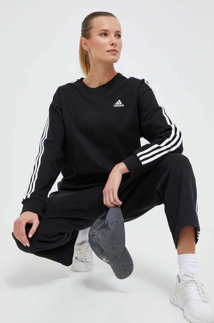 adidas Originals Bavlnené tepláky Open Hem Pant čierna farba jednofarebné IC5505 - Pepit.sk