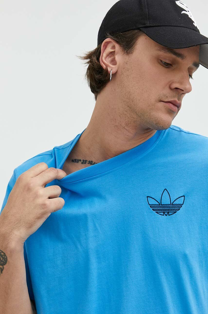 adidas Originals Bavlnené tričko ružová farba s potlačou - Pepit.sk