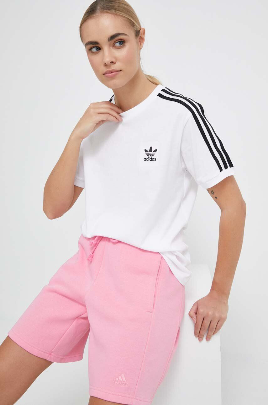 adidas Originals Bavlnené tričko béžová farba jednofarebné - Pepit.sk