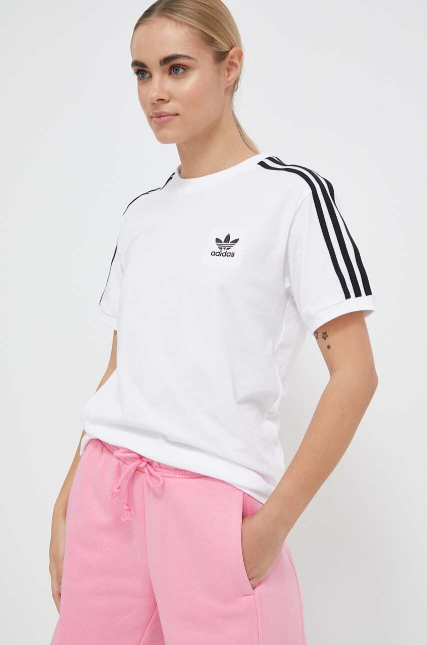 adidas Originals Bavlnené tričko béžová farba jednofarebné - Pepit.sk