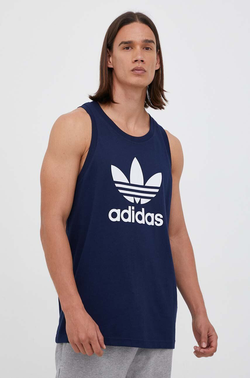 adidas Originals Bavlnené tričko tmavomodrá farba - Pepit.sk