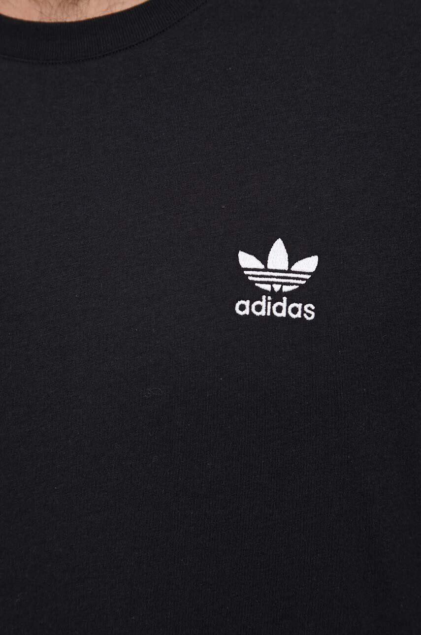 adidas Originals Bavlnené tričko čierna farba s nášivkou - Pepit.sk