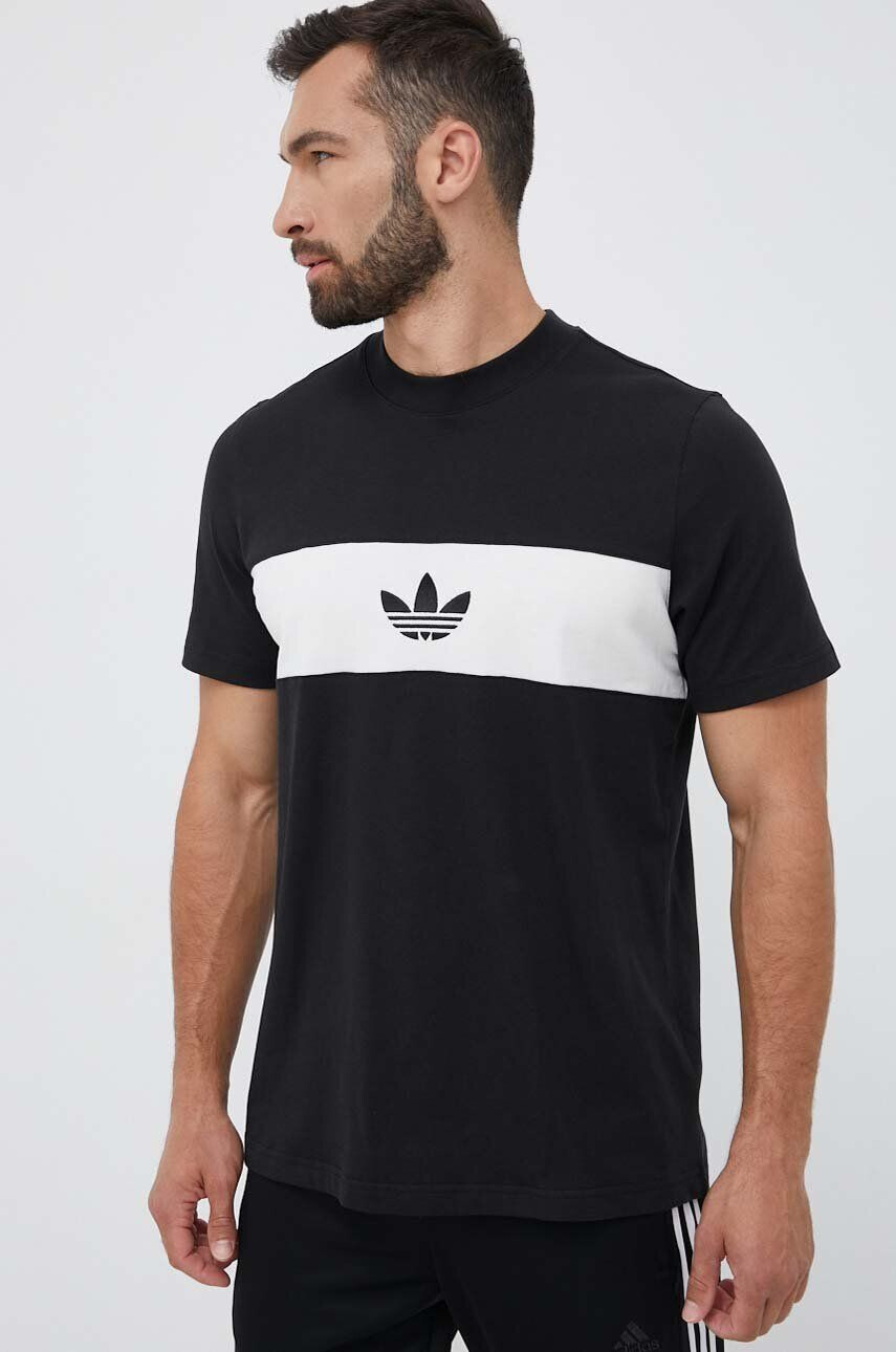 adidas Originals Bavlnené tričko pánsky bordová farba jednofarebný - Pepit.sk