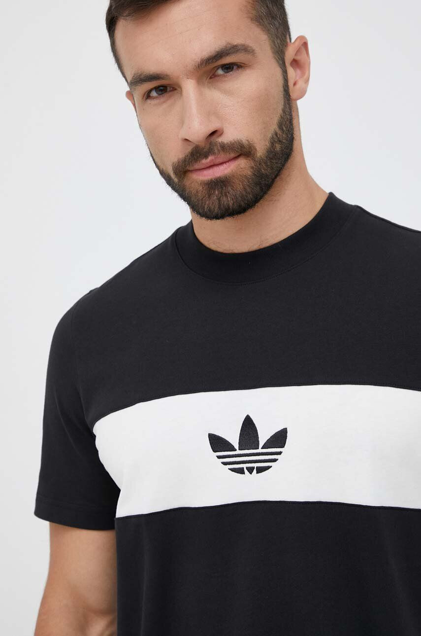 adidas Originals Bavlnené tričko pánsky bordová farba jednofarebný - Pepit.sk