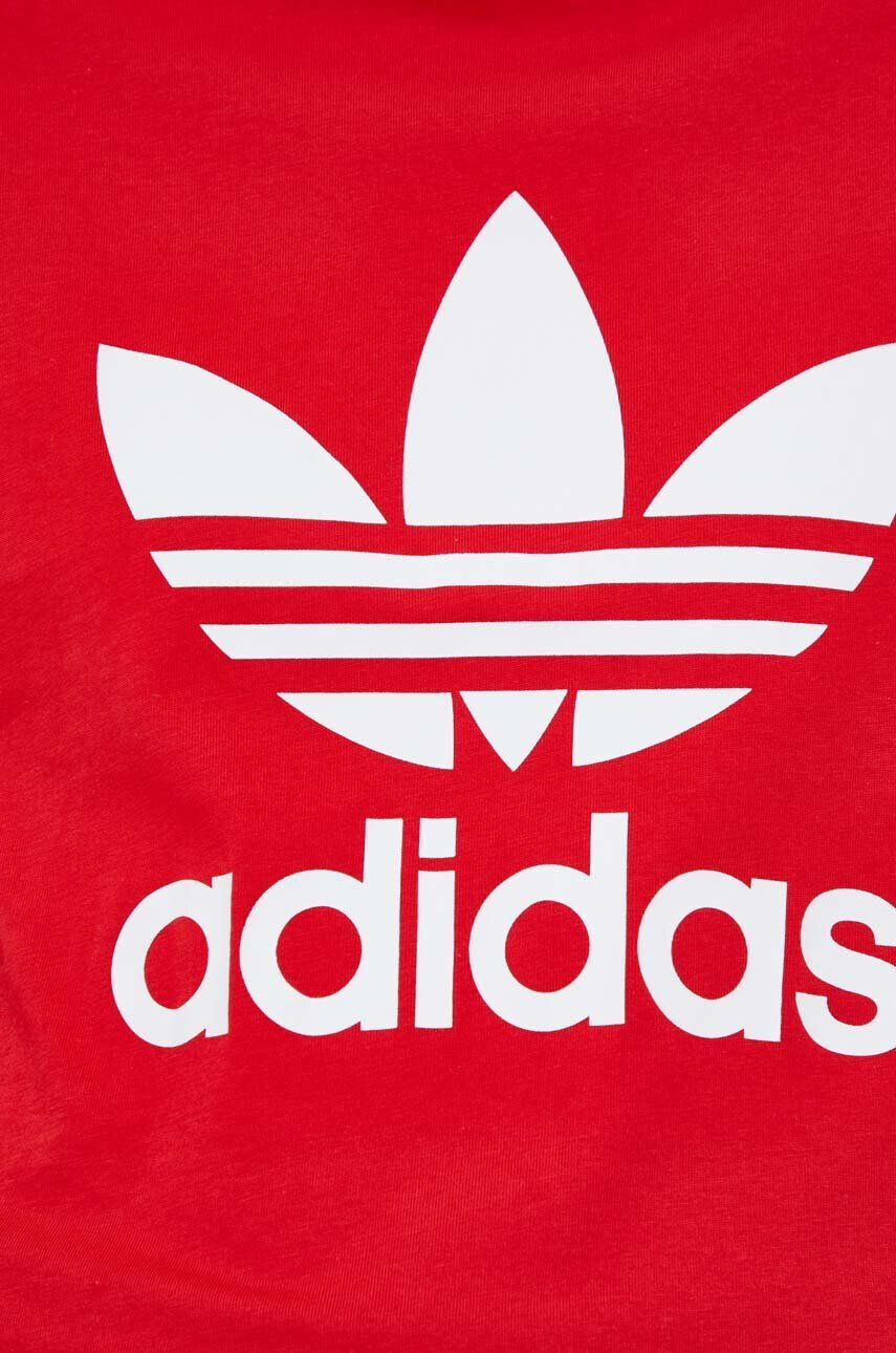 adidas Originals Bavlnené tričko červená farba - Pepit.sk