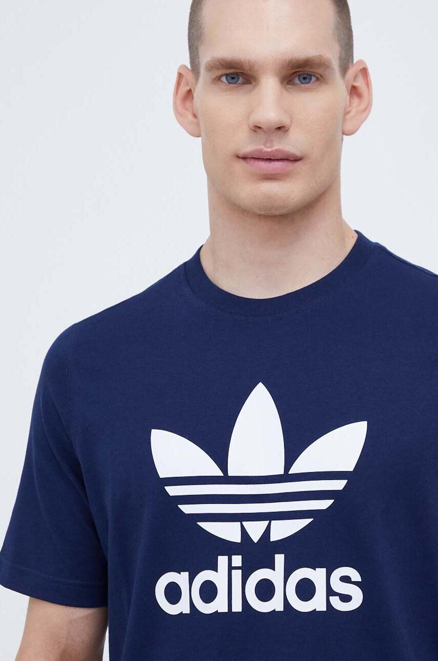 adidas Originals Bavlnené tričko tmavomodrá farba s potlačou - Pepit.sk