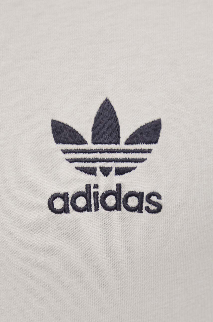 adidas Originals Bavlnené tričko s dlhým rukávom béžová farba s nášivkou - Pepit.sk