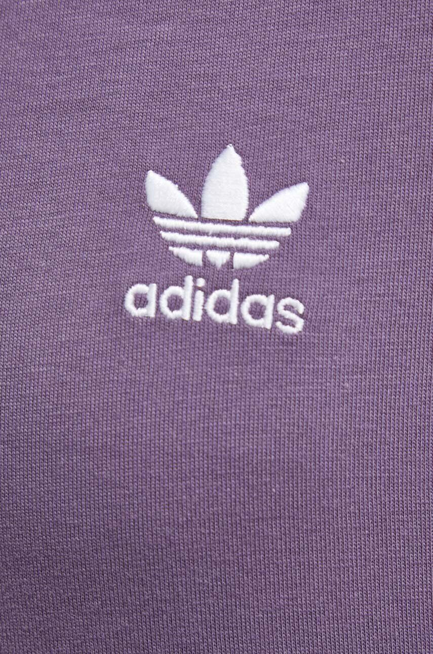 adidas Originals Bavlnené tričko s dlhým rukávom fialová farba - Pepit.sk