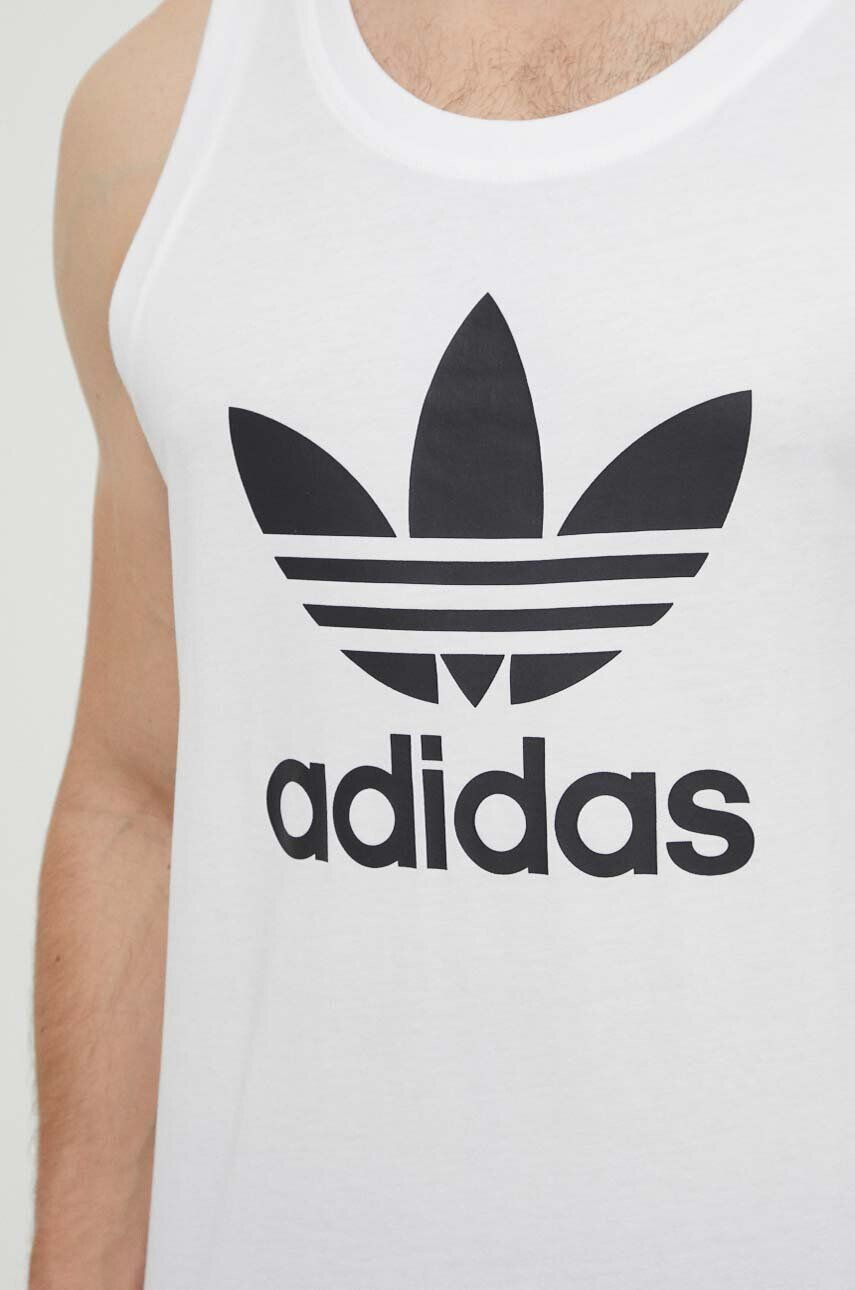 adidas Originals Bavlnený top Adicolor Classics Trefoil Tank Top IA4808-white biela farba - Pepit.sk