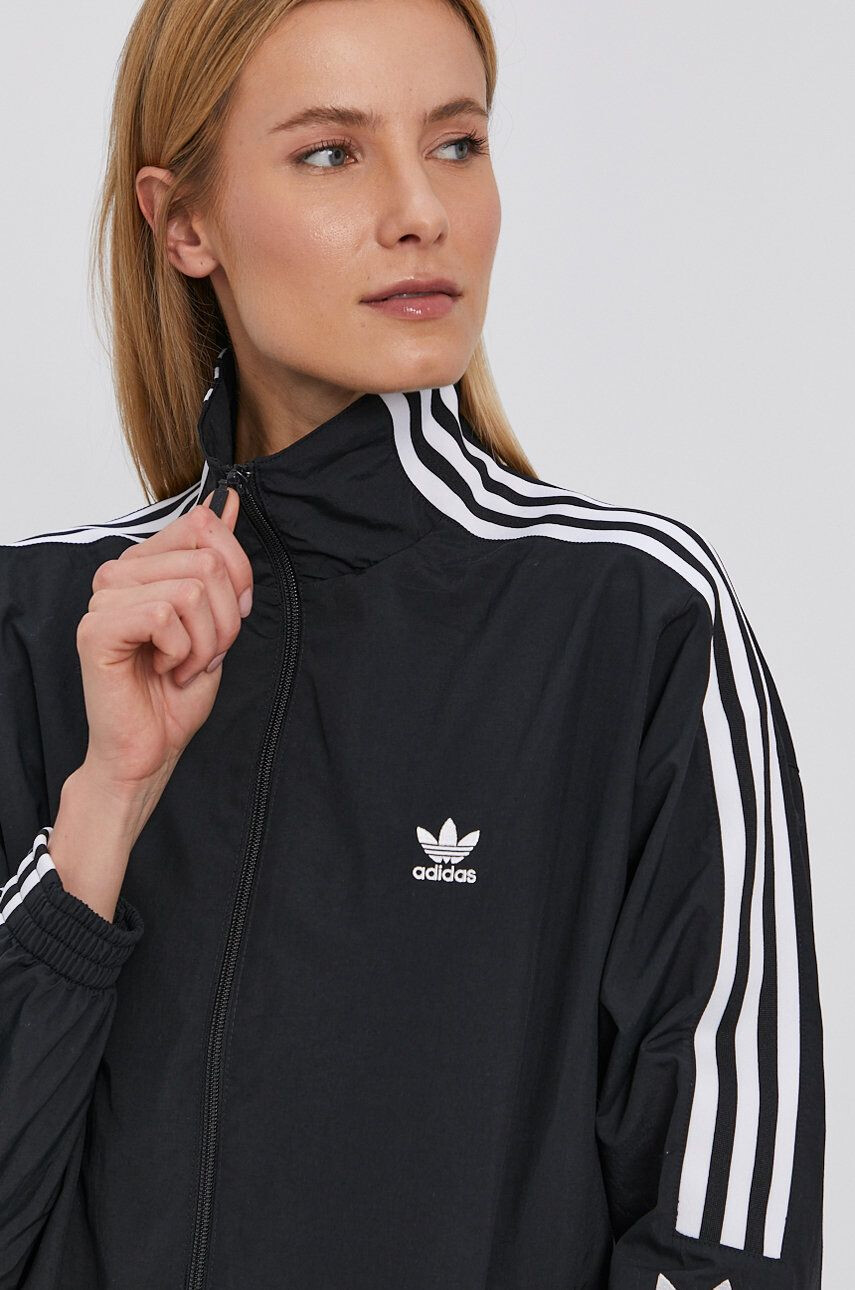 adidas Originals Bunda H20540 dámska čierna farba prechodná - Pepit.sk