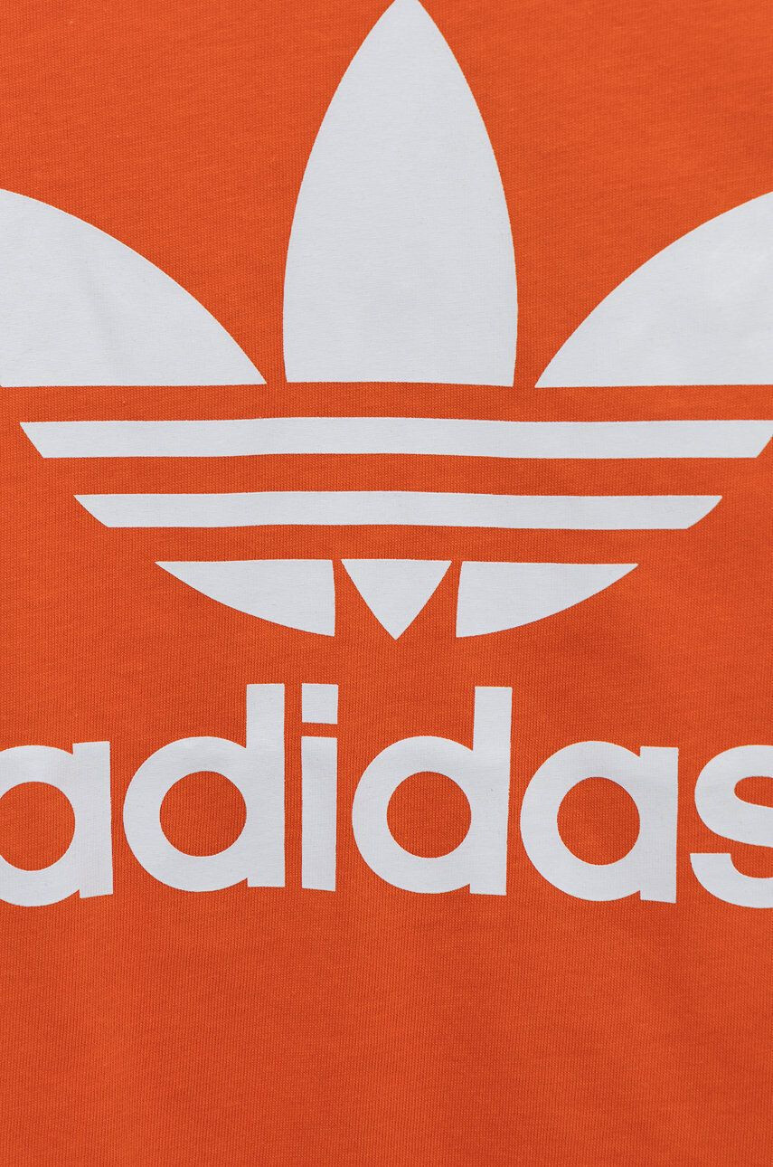 adidas Originals Detské bavlnené tričko oranžová farba s potlačou - Pepit.sk