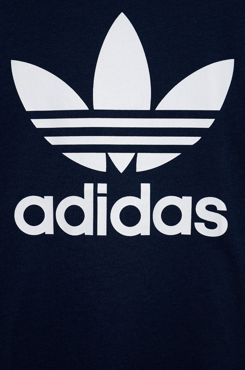 adidas Originals Detské bavlnené tričko tmavomodrá farba s potlačou - Pepit.sk