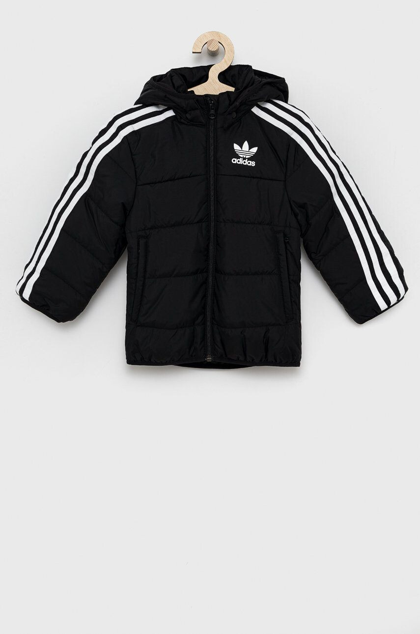 adidas Originals Detská bunda H34564 čierna farba - Pepit.sk