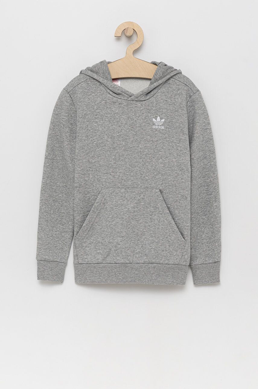 adidas Originals Detská mikina H32353 šedá farba s nášivkou - Pepit.sk