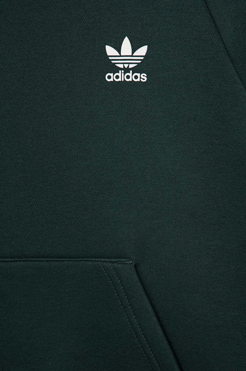 adidas Originals Detská mikina zelená farba s kapucňou jednofarebná - Pepit.sk