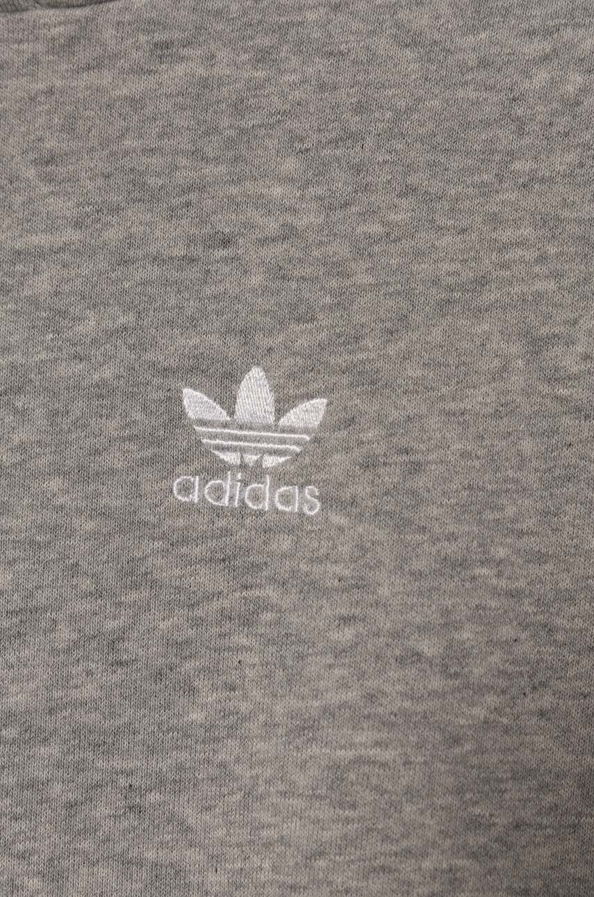 adidas Originals Detská mikina šedá farba s kapucňou melanžová - Pepit.sk