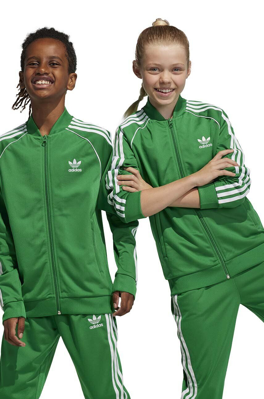 adidas Originals Detská mikina čierna farba s kapucňou jednofarebná - Pepit.sk