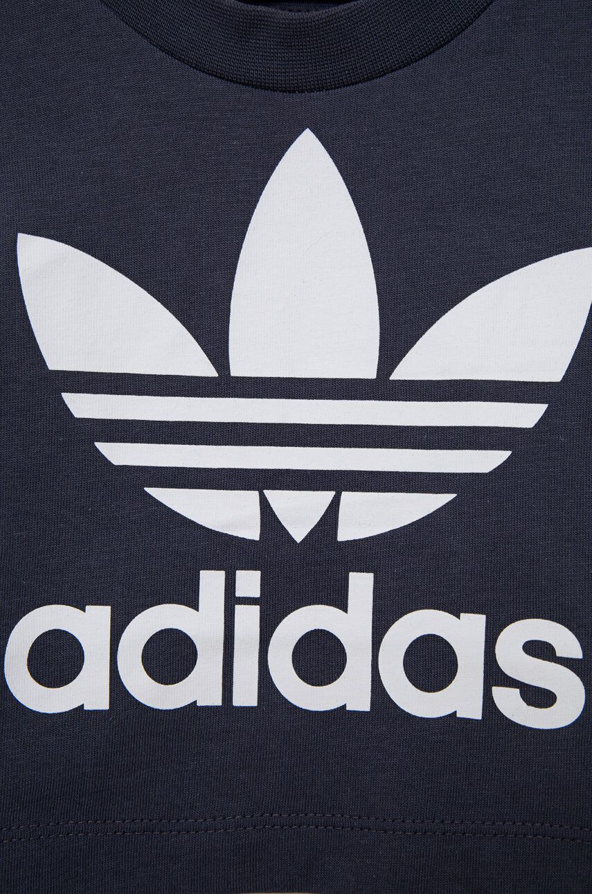 adidas Originals Detské bavlnené tričko HE2190 tmavomodrá farba jednofarebné - Pepit.sk