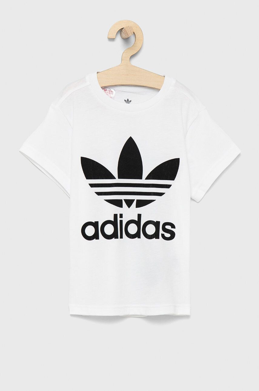 adidas Originals Detské bavlnené tričko H25246 biela farba s potlačou - Pepit.sk