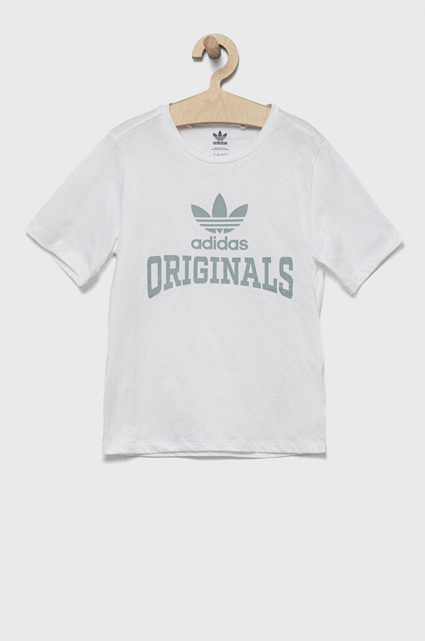 adidas Originals Detské bavlnené tričko biela farba s potlačou - Pepit.sk