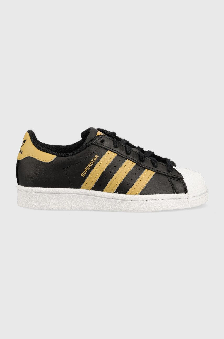 adidas Originals Detské kožené tenisky Superstar čierna farba GV6622 - Pepit.sk