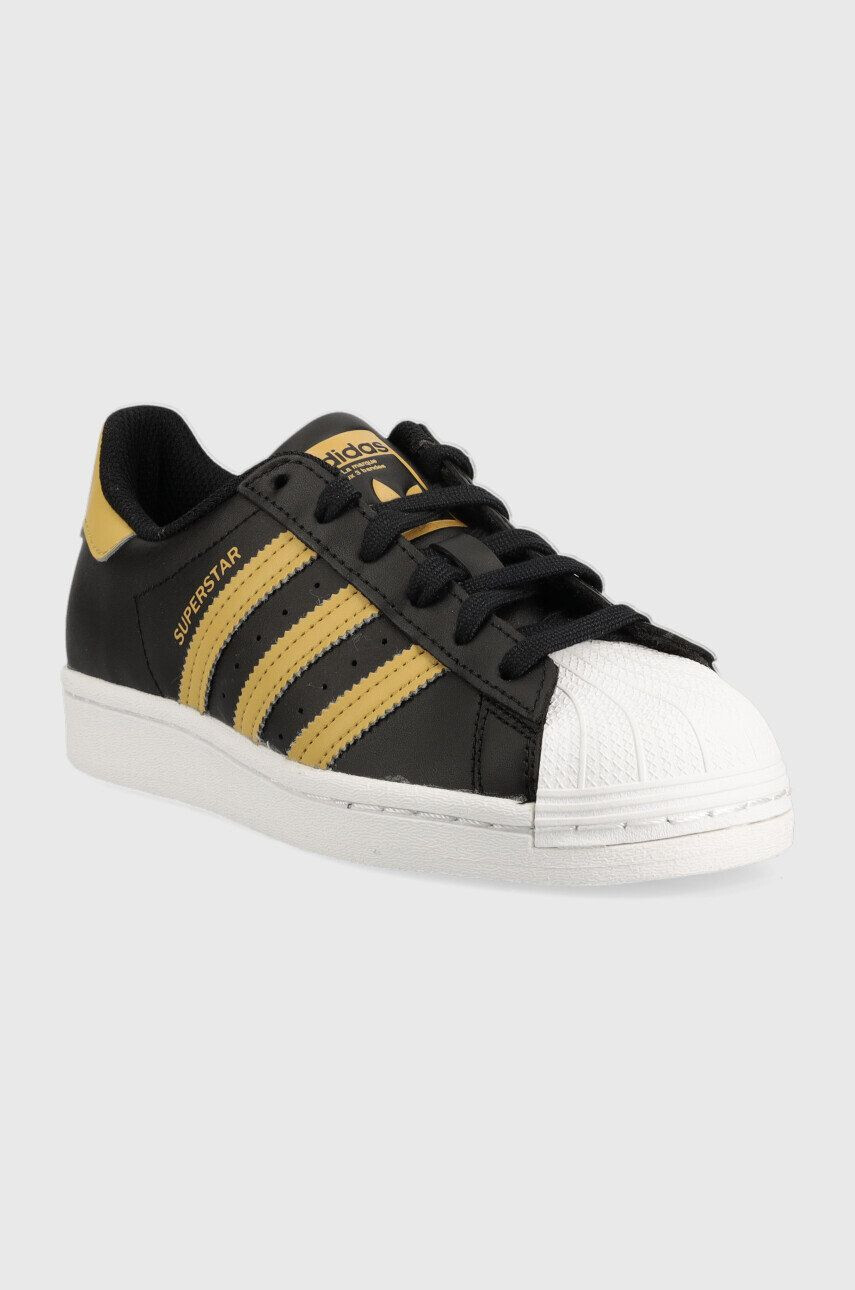 adidas Originals Detské kožené tenisky Superstar čierna farba GV6622 - Pepit.sk