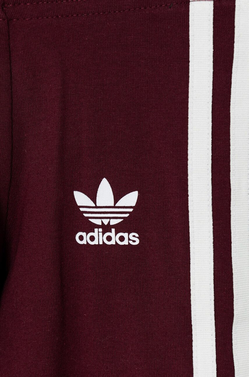 adidas Originals Detské legíny bordová farba s nášivkou - Pepit.sk