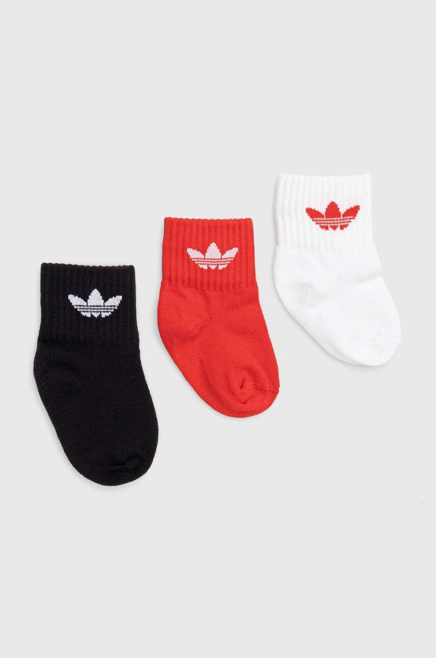 adidas Originals Detské ponožky 3-pak biela farba - Pepit.sk