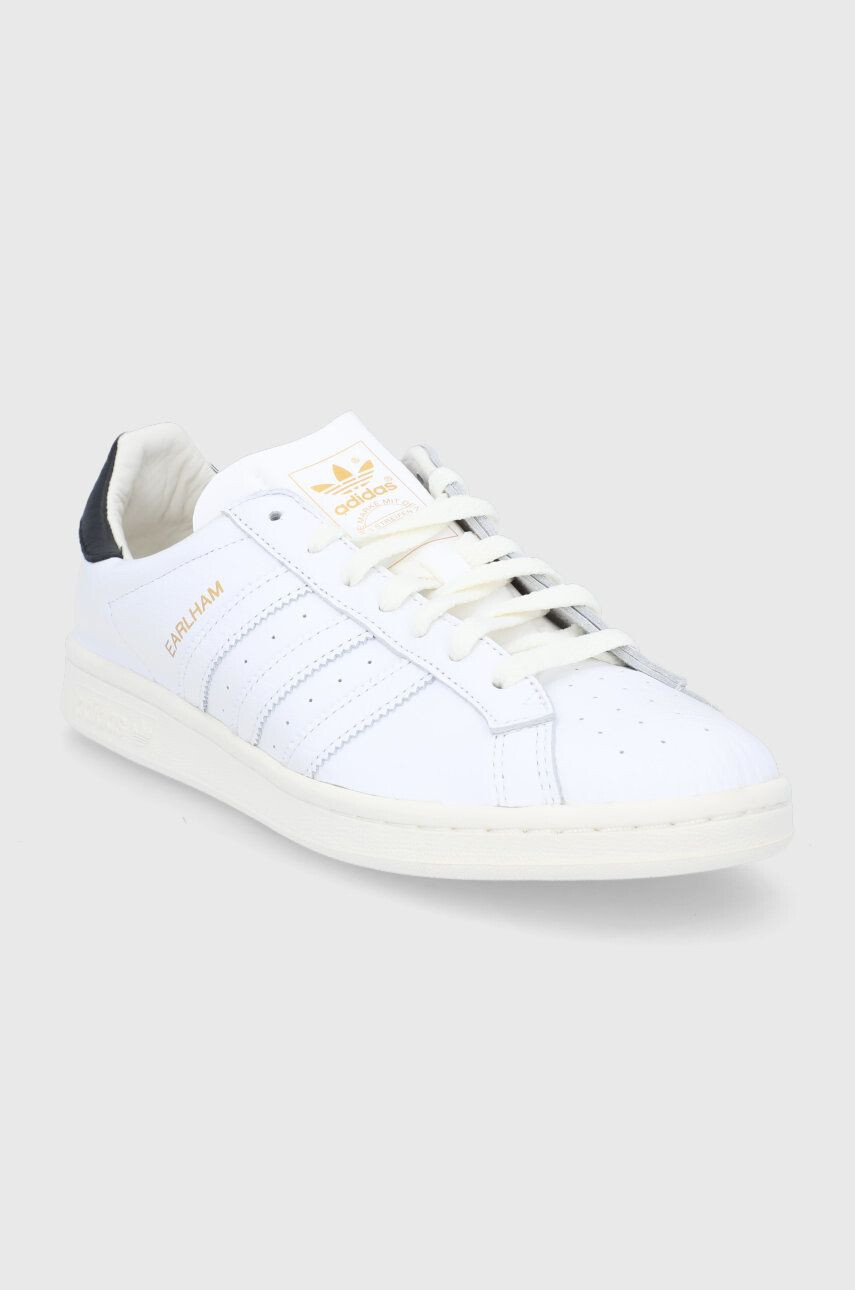 adidas Originals Kožená obuv Earlham GW5758 biela farba - Pepit.sk