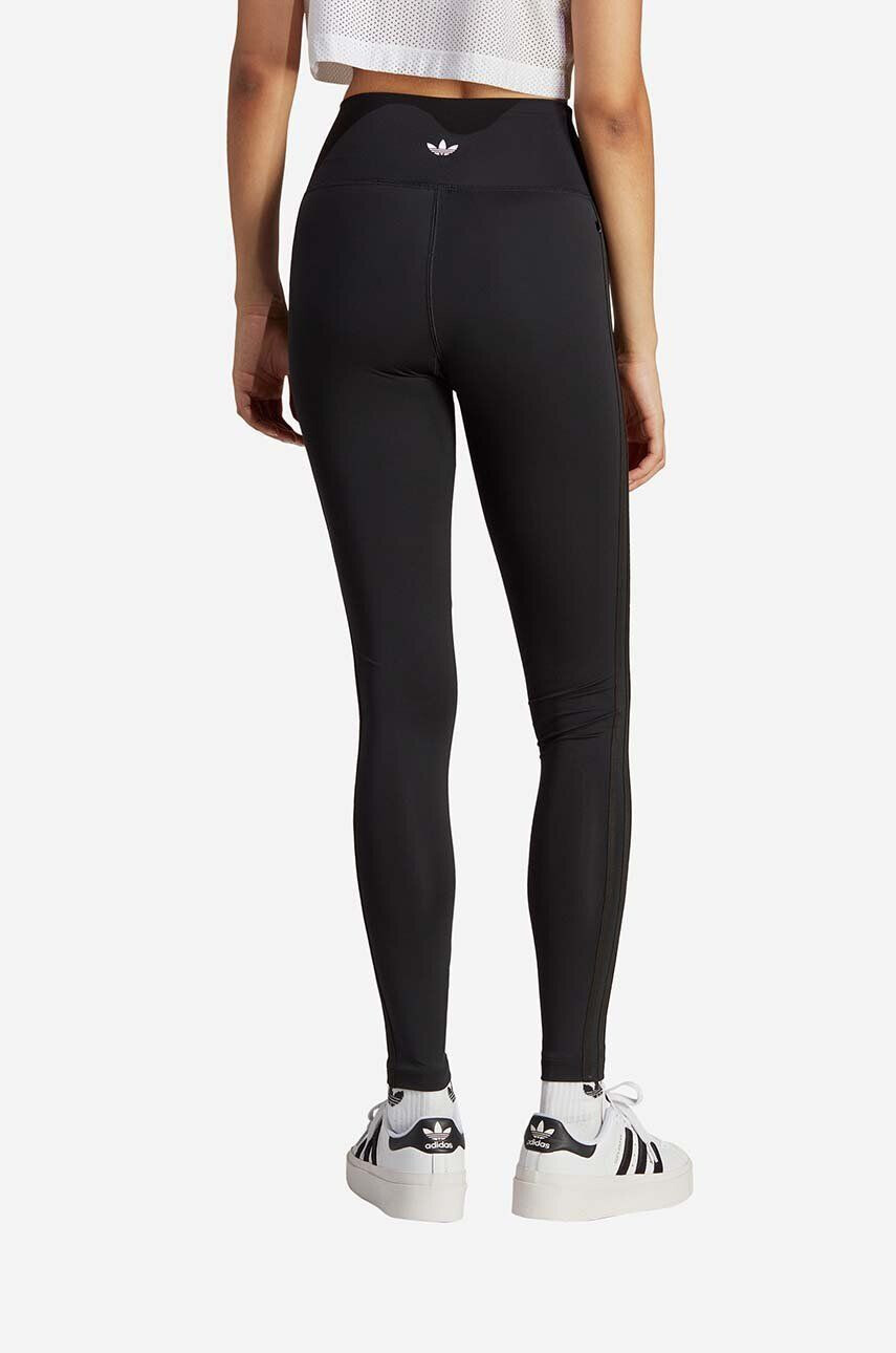 adidas Originals Legíny Tights IB7391-BLACK dámske čierna farba jednofarebné - Pepit.sk