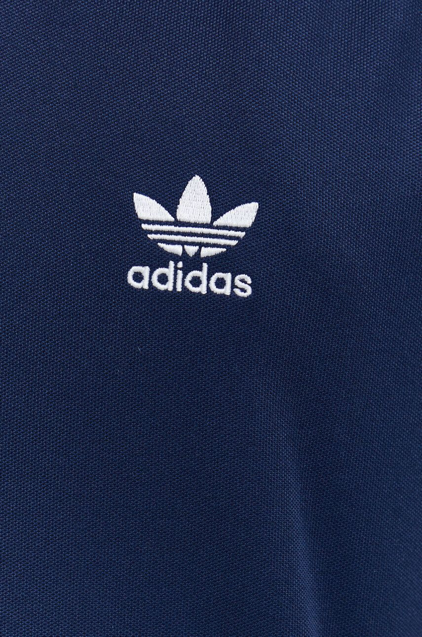 adidas Originals Mikina pánska tmavomodrá farba s nášivkou - Pepit.sk