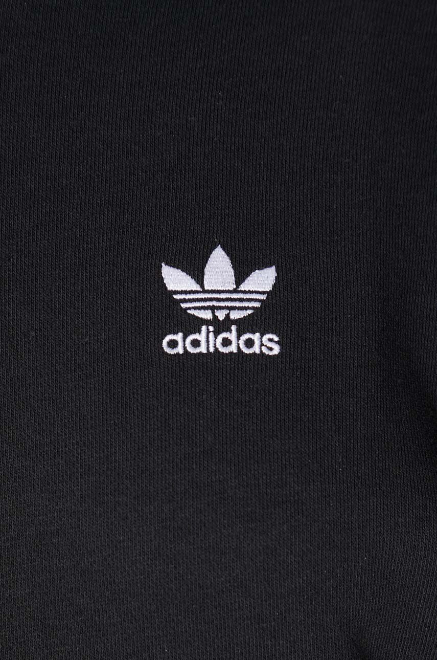 adidas Originals Mikina 3-Stripes Hoodie dámska čierna farba s kapucňou s nášivkou IU2418 - Pepit.sk