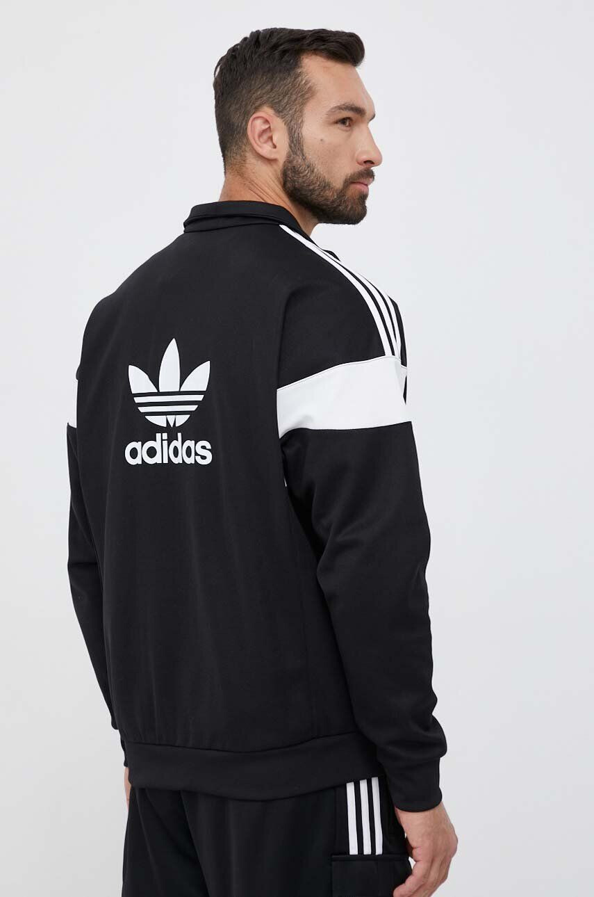 adidas Originals Mikina HS2064-black pánska čierna farba vzorovaná - Pepit.sk