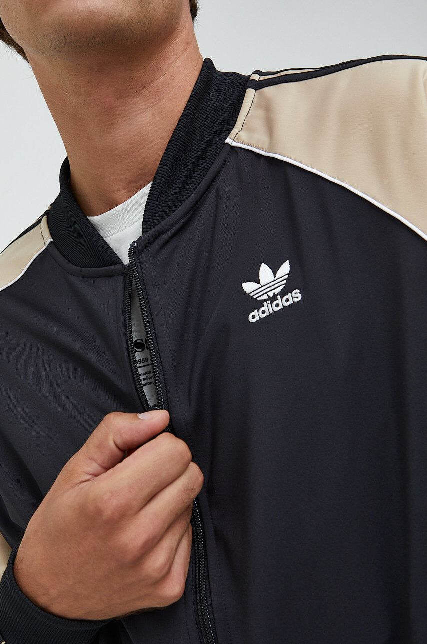 adidas Originals Mikina pánska čierna farba vzorovaná - Pepit.sk