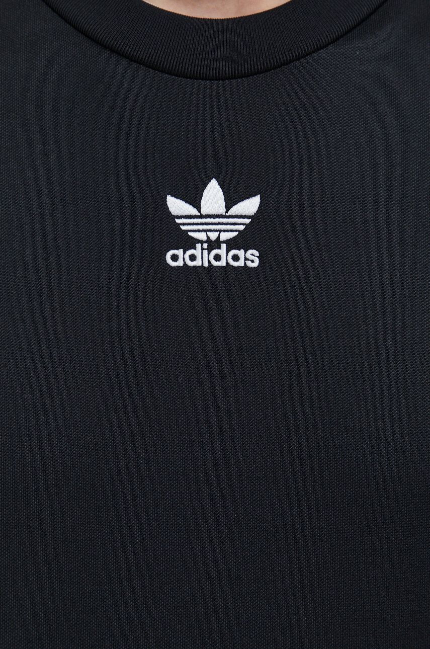 adidas Originals Mikina pánska čierna farba s nášivkou - Pepit.sk