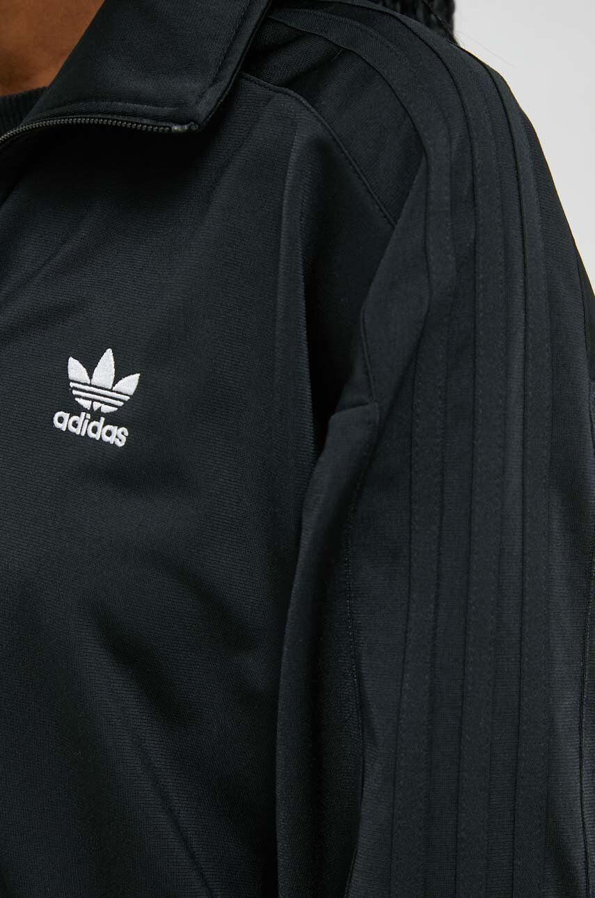 adidas Originals Mikina dámska čierna farba s nášivkou - Pepit.sk