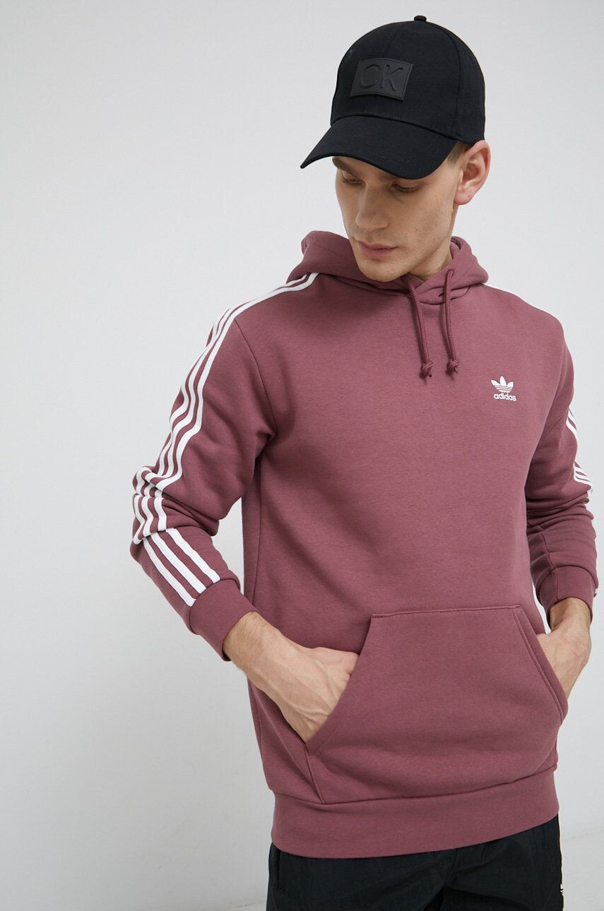 adidas Originals Mikina dámska čierna farba s kapucňou s nášivkou - Pepit.sk