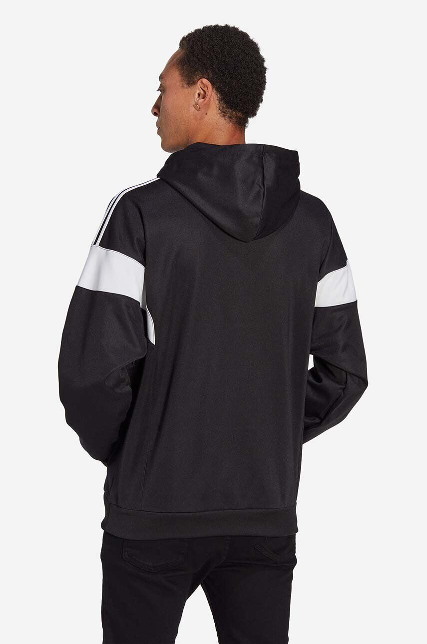 adidas Originals Mikina Adicolor Classics Cut Line Hoodie HS2065-black pánska čierna farba s kapucňou vzorovaná - Pepit.sk