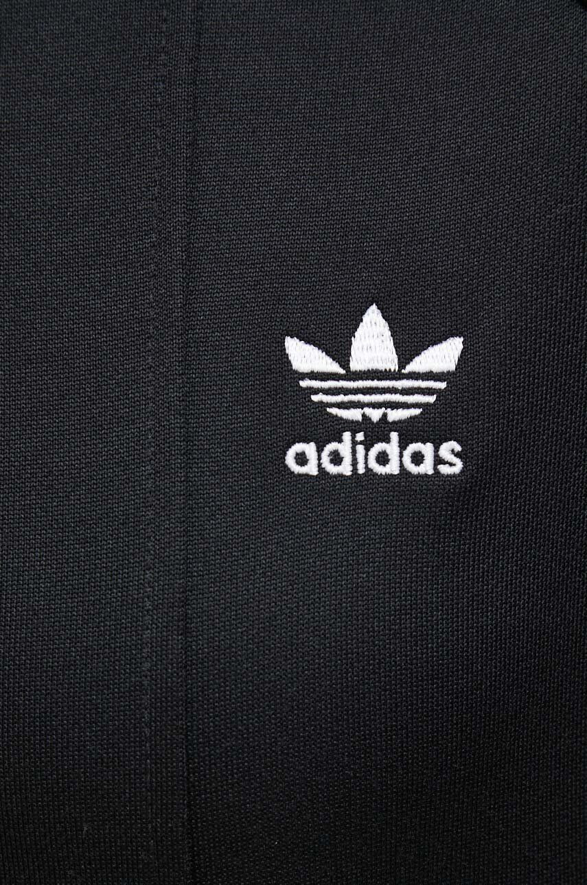 adidas Originals Mikina pánska béžová farba s kapucňou s nášivkou - Pepit.sk