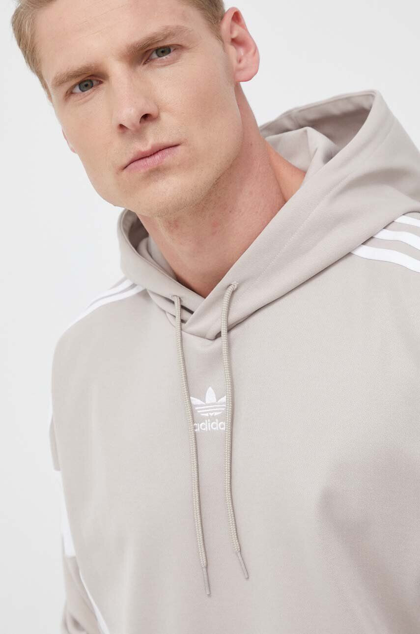 adidas Originals Mikina pánska šedá farba s kapucňou melanžová - Pepit.sk