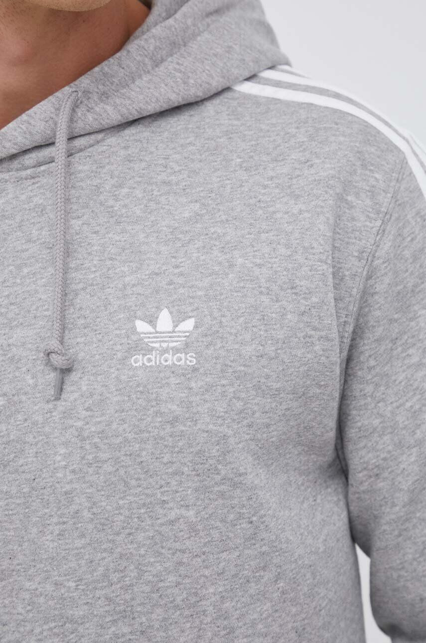 adidas Originals Mikina pánska šedá farba s kapucňou melanžová - Pepit.sk