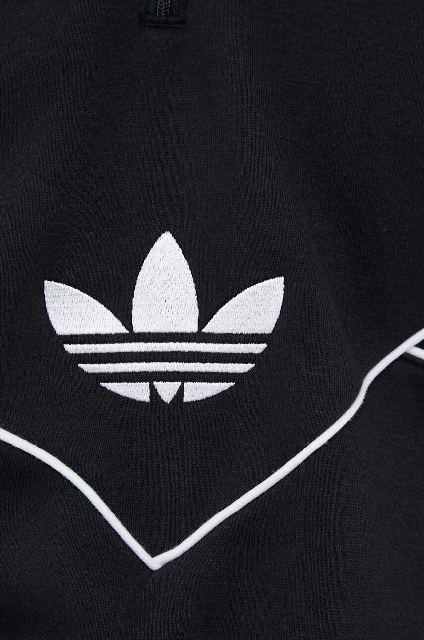 adidas Originals Mikina pánska čierna farba s nášivkou - Pepit.sk