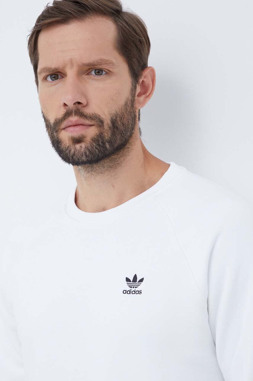 adidas Originals Mikina pánska biela farba s nášivkou - Pepit.sk