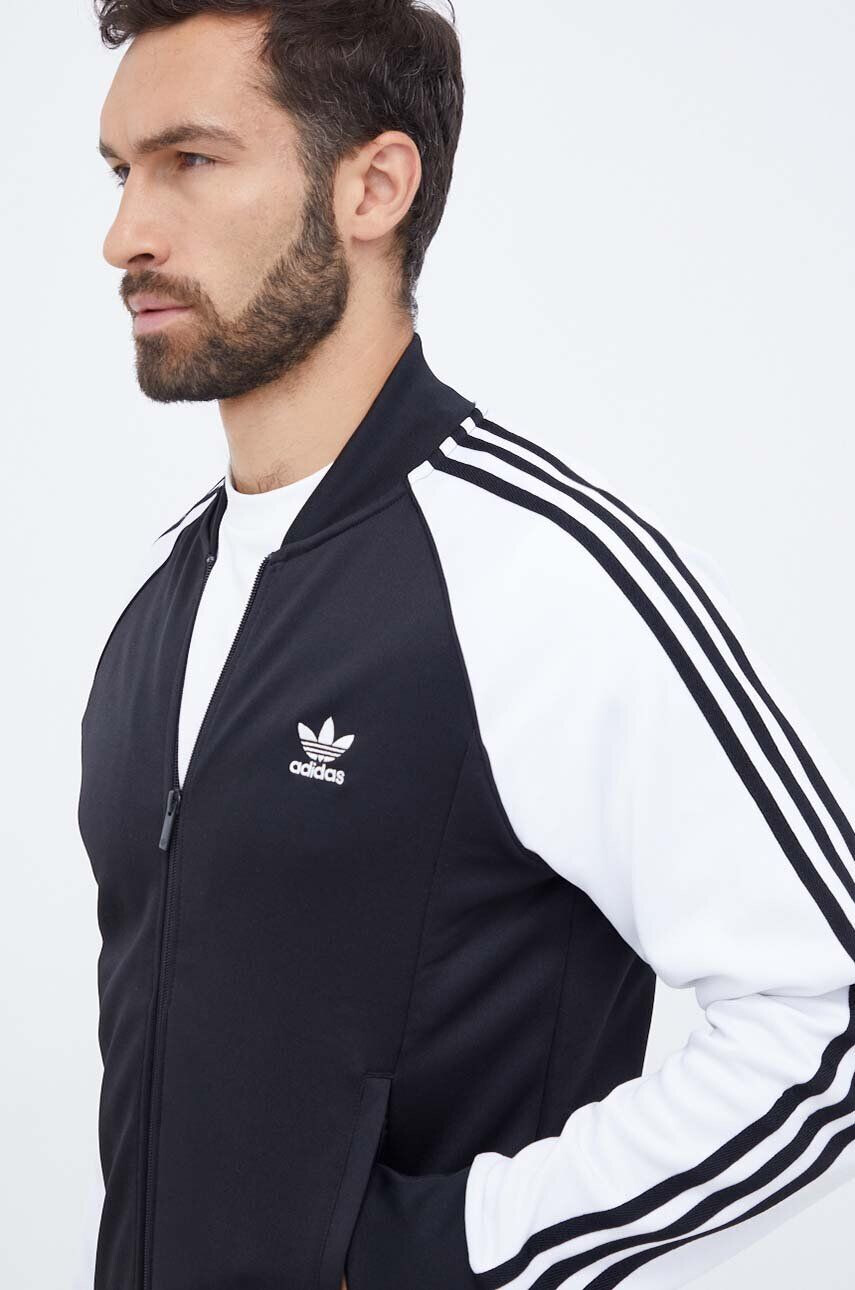 adidas Originals Mikina pánska čierna farba vzorovaná - Pepit.sk