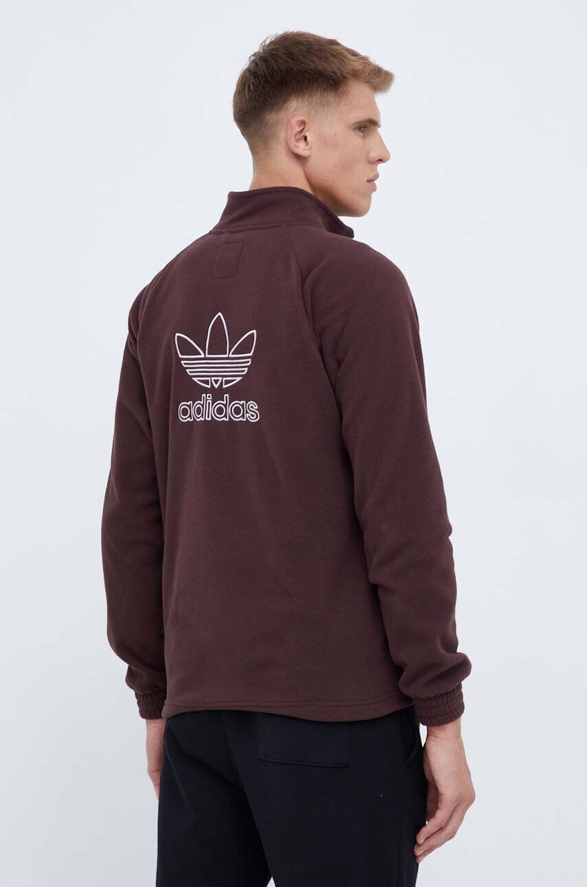 adidas Originals Mikina pánska hnedá farba jednofarebná - Pepit.sk