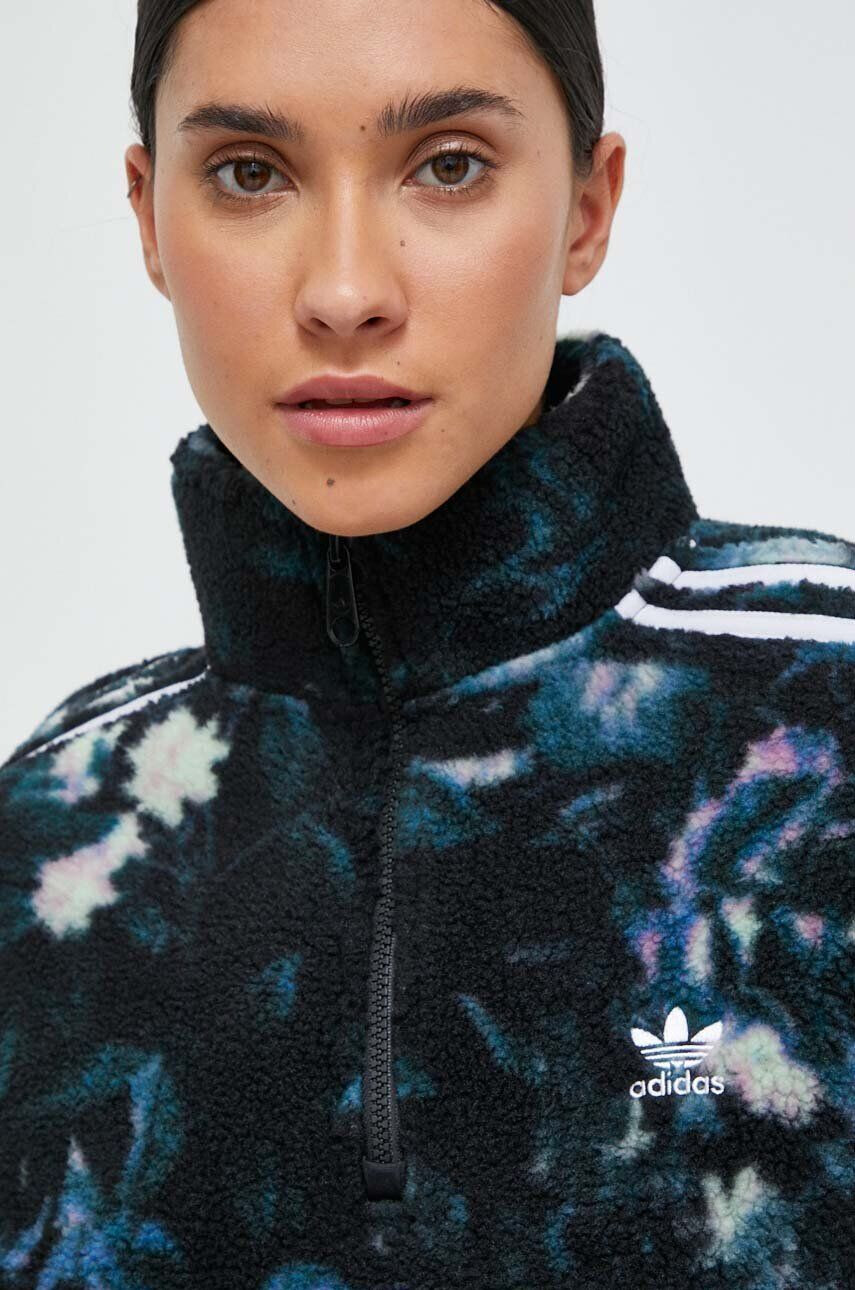 adidas Originals Mikina dámska čierna farba vzorovaná - Pepit.sk