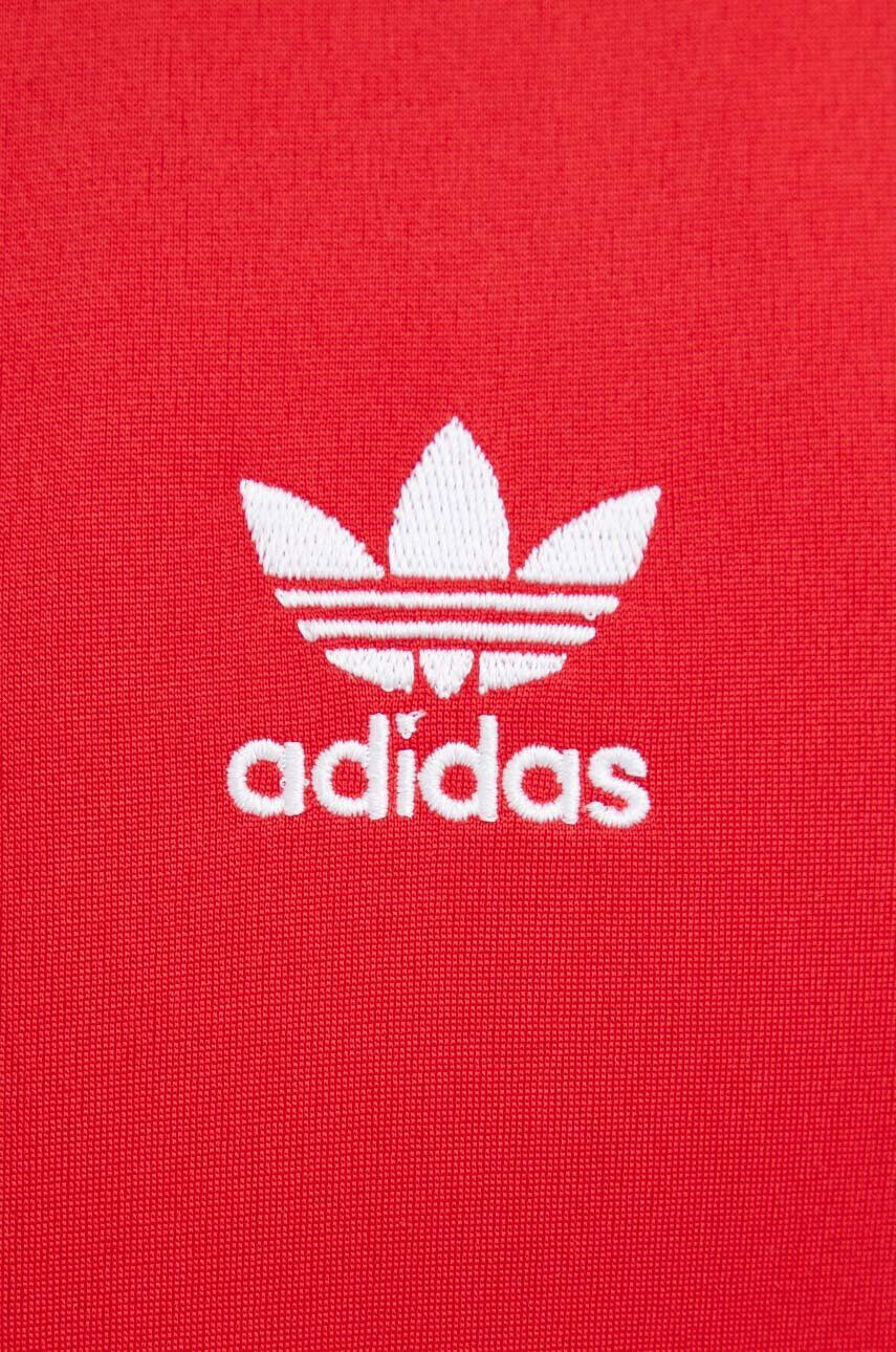 adidas Originals Mikina pánska červená farba s nášivkou - Pepit.sk