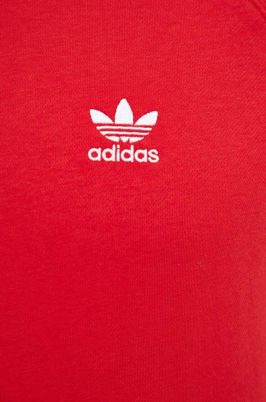 adidas Originals Mikina pánska červená farba s nášivkou - Pepit.sk