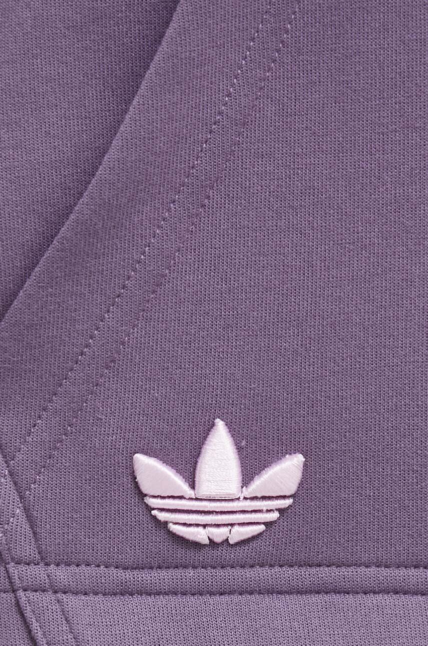 adidas Originals Mikina dámska fialová farba s kapucňou s nášivkou - Pepit.sk